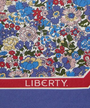 LIBERTY. ネル・アニー アンド メイ 15X100 リボン シルクスカーフ ブルー