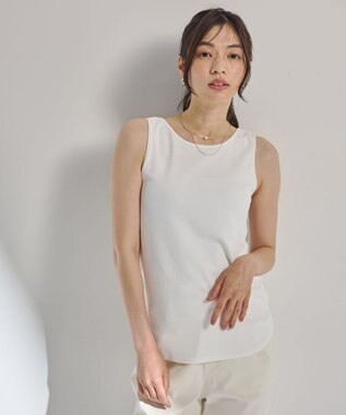 ANY L テレコタンクトップ アイボリー