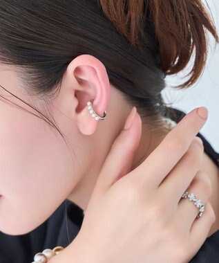 Phoebe 【金属アレルギー対応】パールフローイヤーカフ　シルバー/ニッケルフリー シルバー