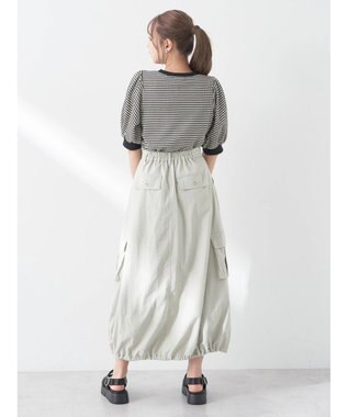 earth music&ecology バルーンカーゴスカート Light Green