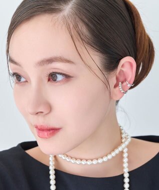 Phoebe 【金属アレルギー対応】パールフローイヤーカフ　シルバー/ニッケルフリー シルバー