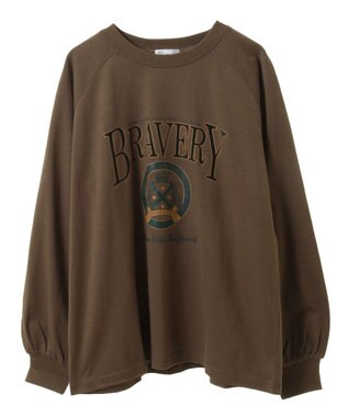 CRAFT STANDARD BOUTIQUE ラグランフロッキープリントＴｅｅ Brown