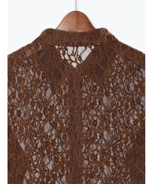 Te chichi 起毛レースシャツ ブラウン