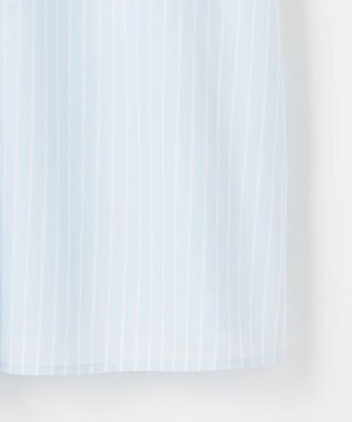 自由区 S エンブロイダリーブロードパフスリーブ ブラウス サックス×オフ