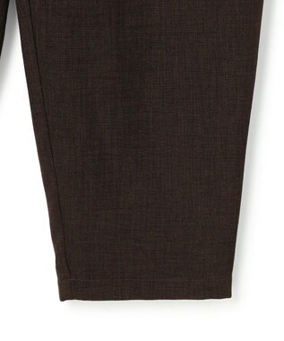 UNFILO MENS リネンライク イージーテーパード ブラウン