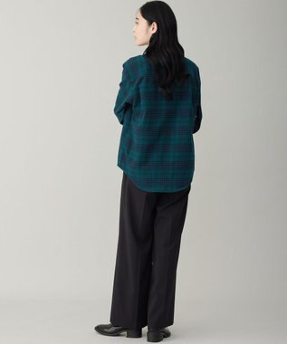 UNFILO MENS 【男女兼用】クリーンチェック ネルシャツ グリーンチェック