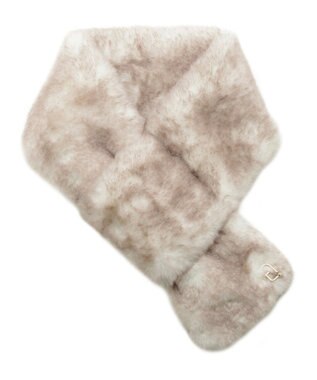 MOONBAT 【WEB限定】FURLA スノートップ チャーム付きフェイクファーマフラー オフホワイト