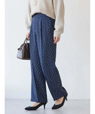 AMERICAN HOLIC 美・美・美アソートプリントストレートパンツ Navy