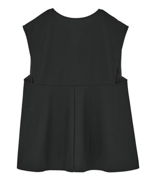 Green Parks リップルフレアベスト Black