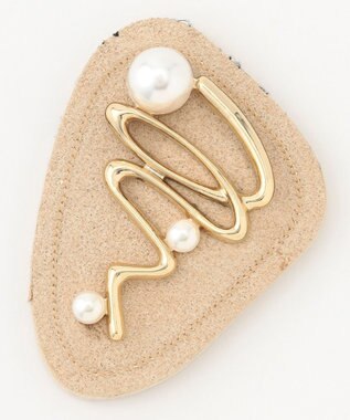 UNFILO パールモチーフブローチ ゴールド