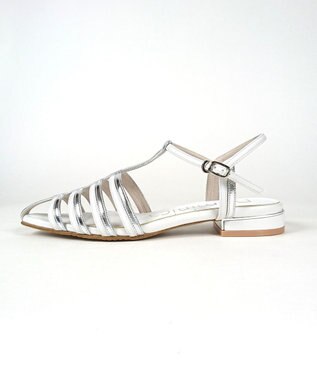 Dominic3 バイカラー Tストラップサンダル ホワイト