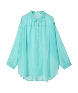 Green Parks インド綿　柔らかボイルシャツ Green