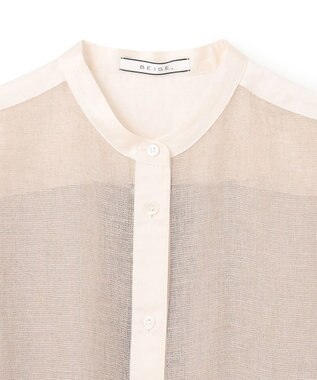 BEIGE， MATHIEU / バンドカラーシャツ Flax