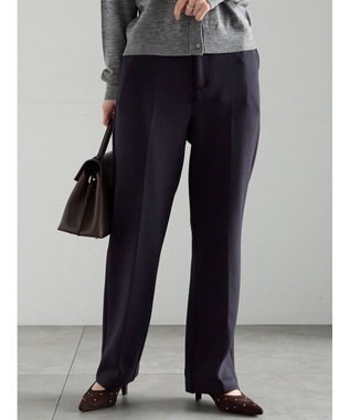 Te chichi 裏起毛パイピングストレートパンツ ネイビー