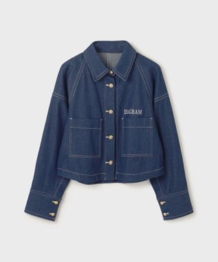 GRACE CONTINENTAL ラグランショートシャツジャケット インディゴ