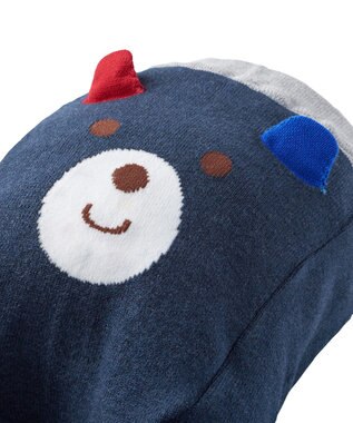 MIKI HOUSE HOT BISCUITS 【70-100cm】 顔ドン のびのび ベビースパッツ 紺