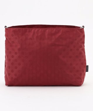 Y'SACCS ドットジャガードポーチ付きトートバッグ ワイン