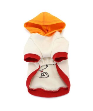 PET PARADISE スヌーピー  ペティヒート パーカー《赤屋根柄 》中型犬 大型犬 白～オフホワイト