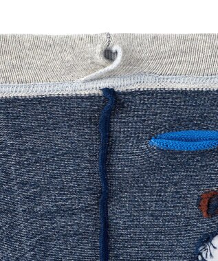 MIKI HOUSE HOT BISCUITS 【70-100cm】 顔ドン のびのび ベビースパッツ 紺