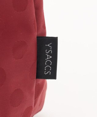 Y'SACCS ドットジャガードポーチ付きトートバッグ ワイン