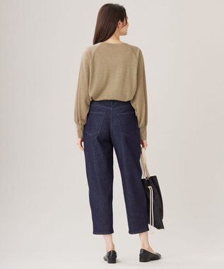 自由区 L 【洗える】ラメシアー トップス ベージュ