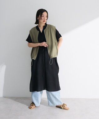 Green Parks シアーZIPベスト Khaki