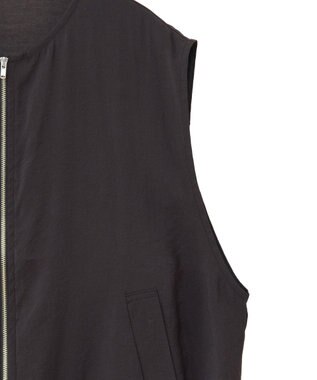 Green Parks シアーZIPベスト Black