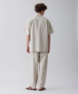 UNFILO MENS ライトリネン オープンカラーシャツ [23年春夏商品] グレージュ