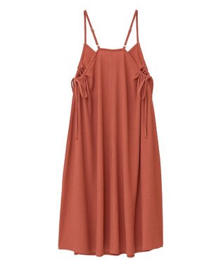 Green Parks 表面感脇リボンキャミワンピース Red