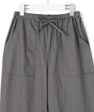 J.PRESS YORK STREET 【WOMEN】ソフトコットン ワイドベイカー パンツ グレー系