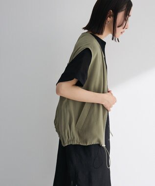 Green Parks シアーZIPベスト Khaki