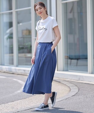 ANY 【大好評につき新色登場！/洗濯機可能/接触冷感/UVケア】清涼リラックススカーチョ ブルー