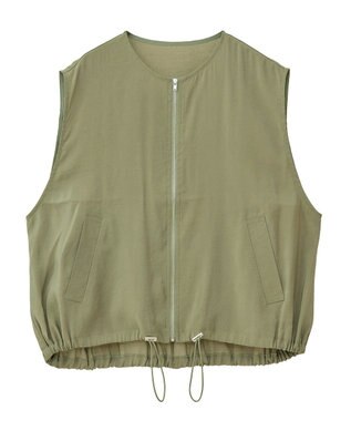 Green Parks シアーZIPベスト Khaki