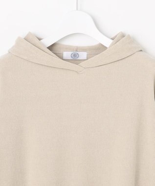 J.PRESS LADIES CHENILLE フーデッド ニット ベージュ系