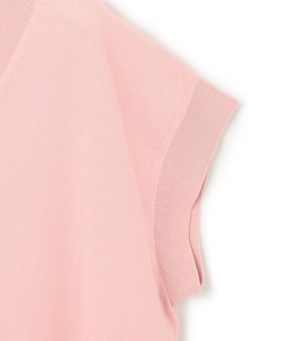 ICB 【洗える】 ガスコットンハイゲージ Vネックニット アッシュピンク系