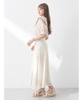earth music&ecology レーススカート Ivory