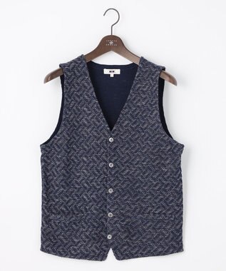 JOSEPH ABBOUD 【サスティナブル加工】スラブギマ ニットベスト ネイビー系7