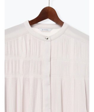 Te chichi プリーツサテンブラウス Ｓグレー