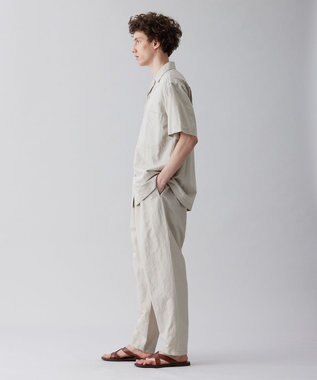 UNFILO MENS ライトリネン オープンカラーシャツ [23年春夏商品] グレージュ