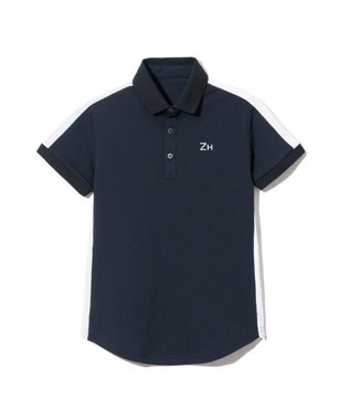 ZERO HALLIBURTON 【吸汗速乾・UVケア】 鹿の子 ラウンドヘムポロシャツ ZHG-W4A 1a 82871 ゴルフウェア ネイビー