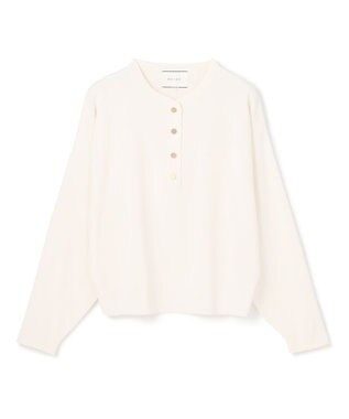 BEIGE， 【洗える】LAURA / クルーネックボタンニットトップス Ecru