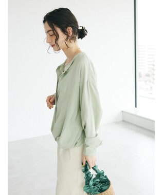 CRAFT STANDARD BOUTIQUE レーヨントロミ羽織りシャツ Light Green