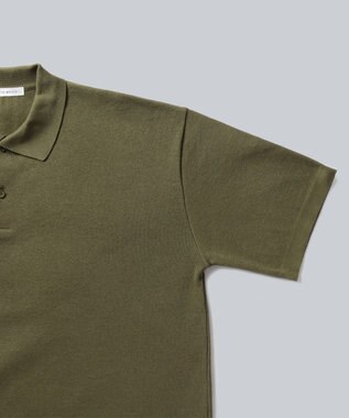 WHITE MAILS 【UNISEX】PAPER KINT HAIF SLEEVE OVERSIZED ポロシャツ カーキ