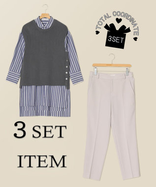 ONWARD Reuse Park 3セット商品/サイズ38【23区】ニット春夏×ブラウス春夏×パンツ春夏