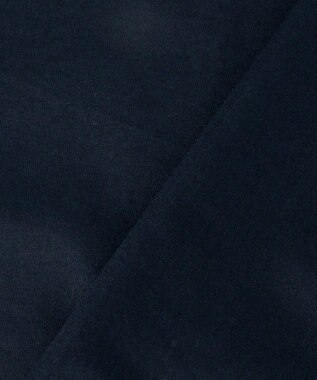 BEIGE， TORENIA / レザーポケットコットンクルーネックTシャツ Navy×Camel