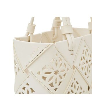 genten サスカットバスケット手提げバッグ＜S＞ シロ