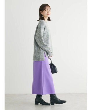 Green Parks ふわふわＭｉｘニットプルオーバー Black