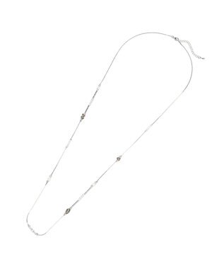 YECCA VECCA ガラスMIXロングネックレス Silver