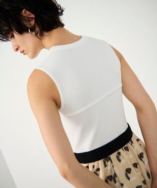 GRACE CONTINENTAL マリンニットワンピース ホワイト