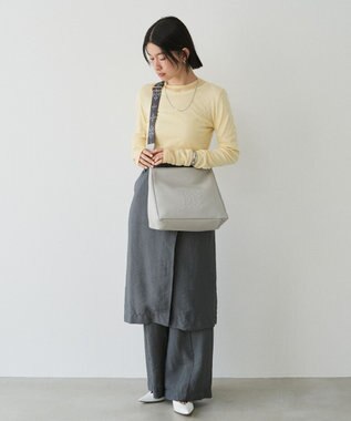 russet エンボスモノグラム2WAYショルダーバッグ(CE-1692) L.Gray